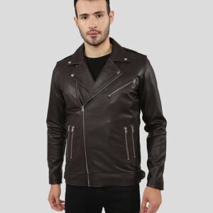 VogueHide Arlo Brown Lambskin Leather Jacket – Timeless Style