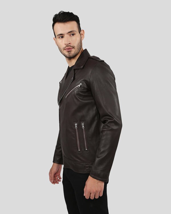 VogueHide Arlo Brown Lambskin Leather Jacket – Timeless Style - Image 8
