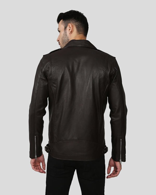 VogueHide Arlo Brown Lambskin Leather Jacket – Timeless Style - Image 3