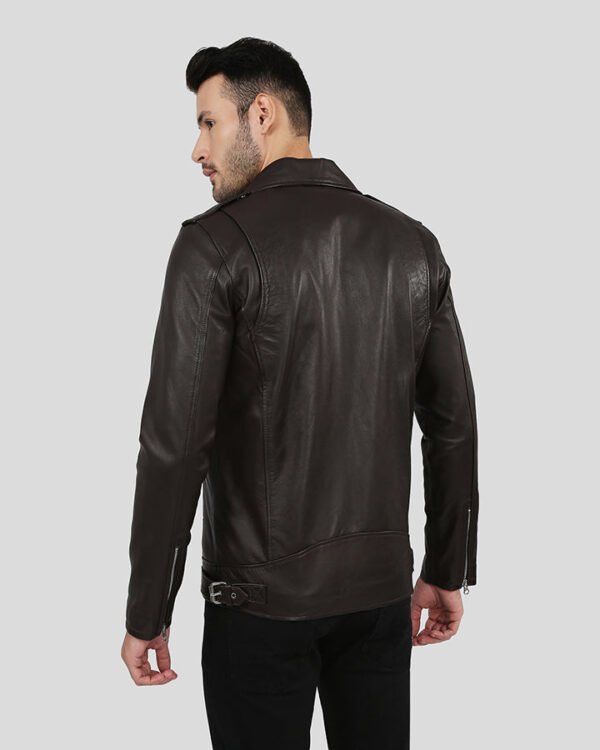 VogueHide Arlo Brown Lambskin Leather Jacket – Timeless Style - Image 6