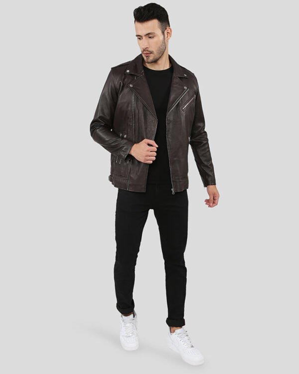 VogueHide Arlo Brown Lambskin Leather Jacket – Timeless Style - Image 7