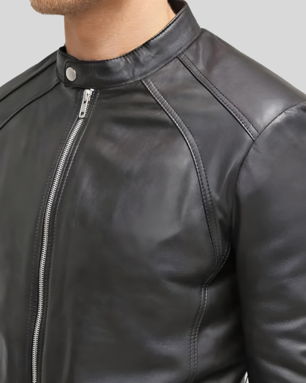 VogueHide Lambskin Leather Jacket – Timeless Style & Comfort | Black - Image 5
