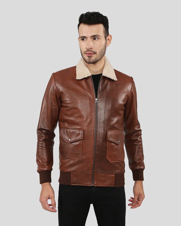 VogueHide Brown Lambskin Leather Jacket – Timeless Style | Brown - Image 3