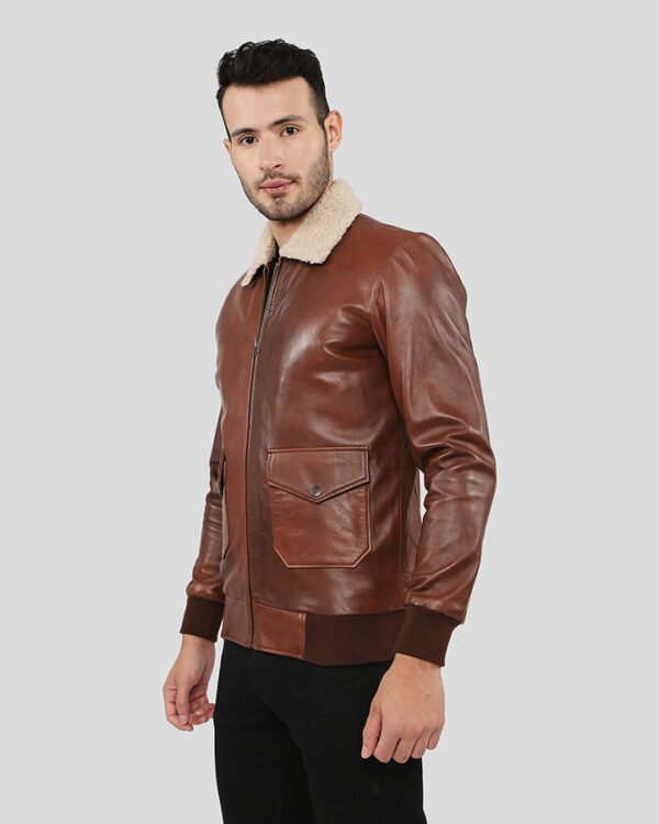 VogueHide Brown Lambskin Leather Jacket – Timeless Style | Brown - Image 4