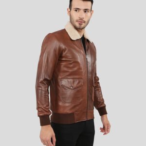VogueHide Brown Lambskin Leather Jacket – Timeless Style | Brown