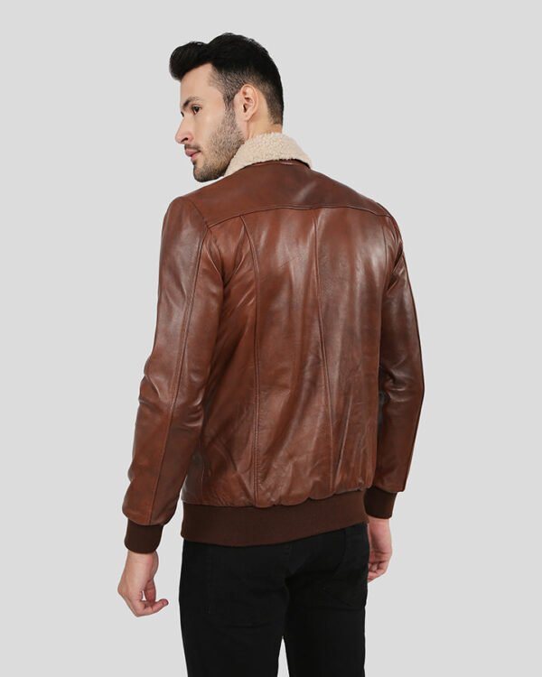 VogueHide Brown Lambskin Leather Jacket – Timeless Style | Brown - Image 5