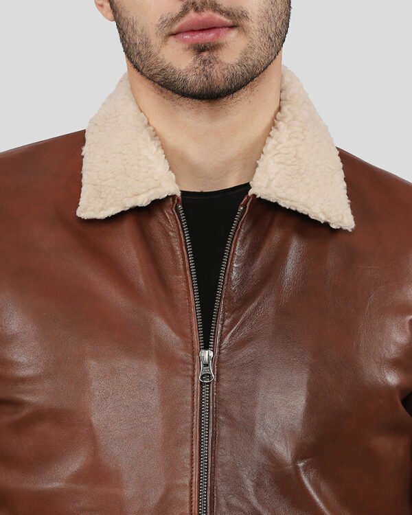 VogueHide Brown Lambskin Leather Jacket – Timeless Style | Brown - Image 2