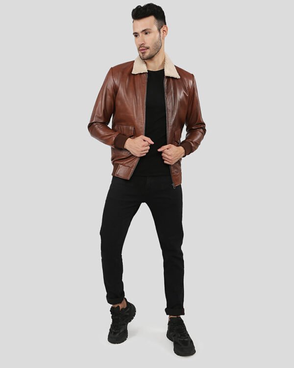VogueHide Brown Lambskin Leather Jacket – Timeless Style | Brown - Image 6