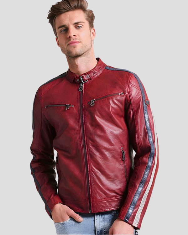 VogueHide Red Lambskin Leather Jacket – Bold Style & Lasting Comfort | Red
