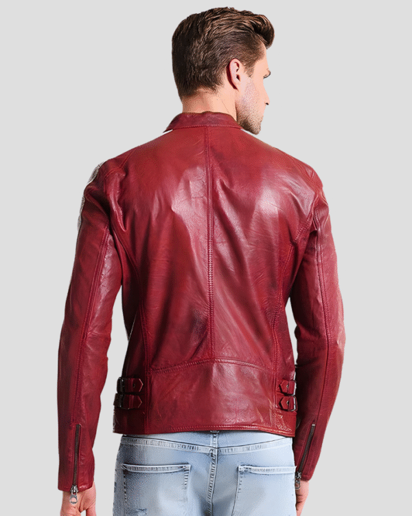 VogueHide Red Lambskin Leather Jacket – Bold Style & Lasting Comfort | Red - Image 2