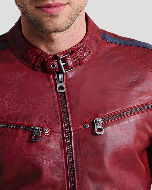 VogueHide Red Lambskin Leather Jacket – Bold Style & Lasting Comfort | Red - Image 3