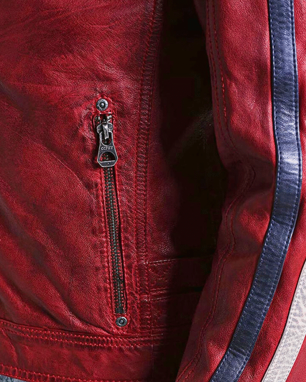 VogueHide Red Lambskin Leather Jacket – Bold Style & Lasting Comfort | Red - Image 4
