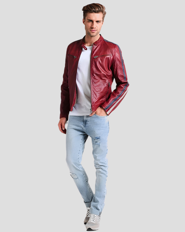 VogueHide Red Lambskin Leather Jacket – Bold Style & Lasting Comfort | Red - Image 5