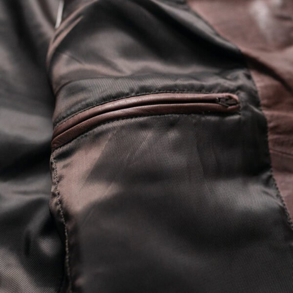 Embrace Rugged Elegance with the VogueHide Teton Leather Vest | Brown - Image 5