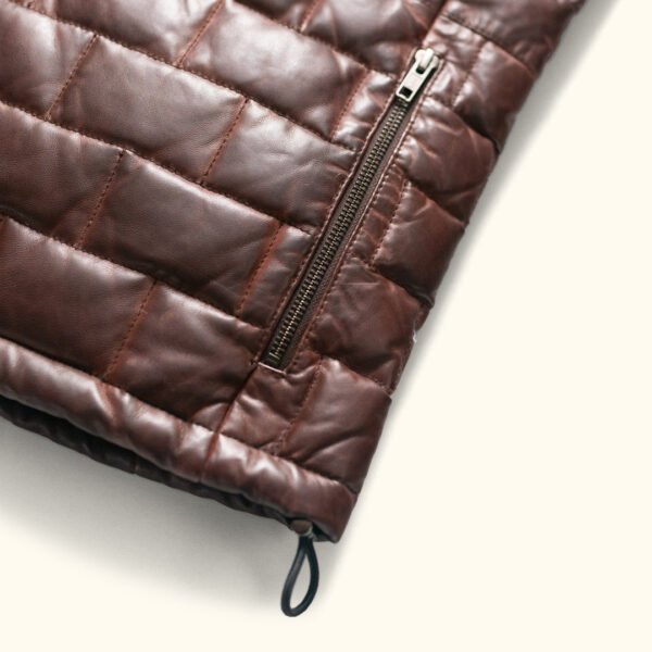 Embrace Rugged Elegance with the VogueHide Teton Leather Vest | Brown - Image 7