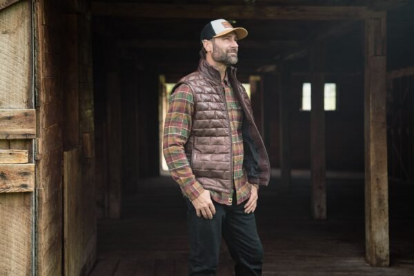 Embrace Rugged Elegance with the VogueHide Teton Leather Vest | Brown - Image 8