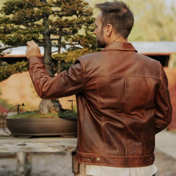 Where Heritage Meets Edge – The VogueHide Driggs Leather Jacket | Cognac Brown - Image 12