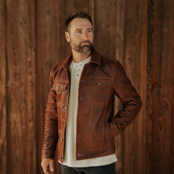Where Heritage Meets Edge – The VogueHide Driggs Leather Jacket | Cognac Brown - Image 10