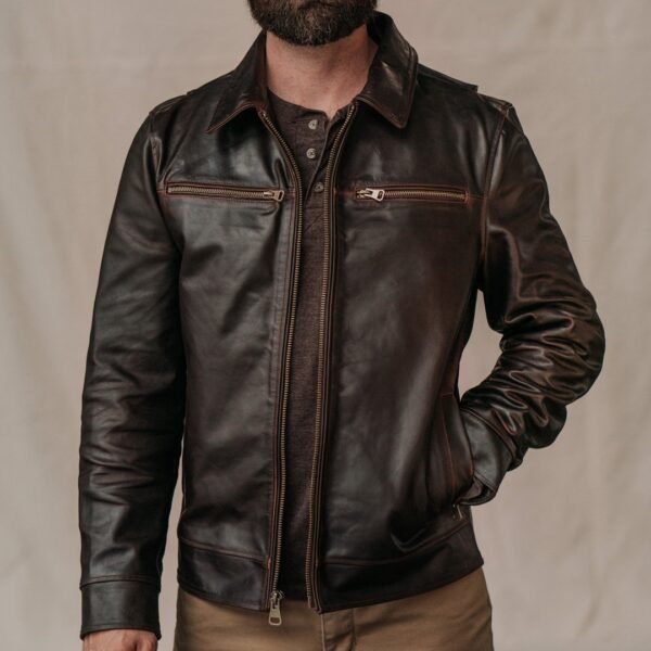 Timeless Rugged Elegance – The VogueHide Legacy Leather Flight Jacket | Brown - Image 8