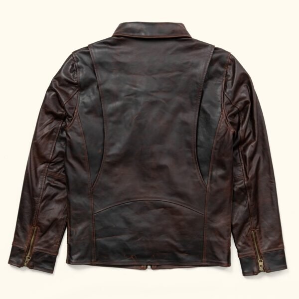Timeless Rugged Elegance – The VogueHide Legacy Leather Flight Jacket | Brown - Image 3