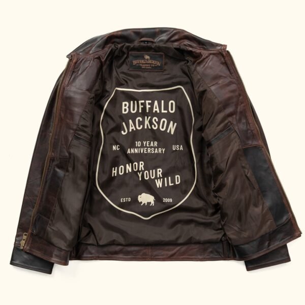 Timeless Rugged Elegance – The VogueHide Legacy Leather Flight Jacket | Brown - Image 4