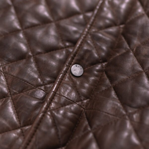 Discover Heritage Style with the VogueHide Highlands Leather Quilted Jacket | Mahogany Brown - Image 12