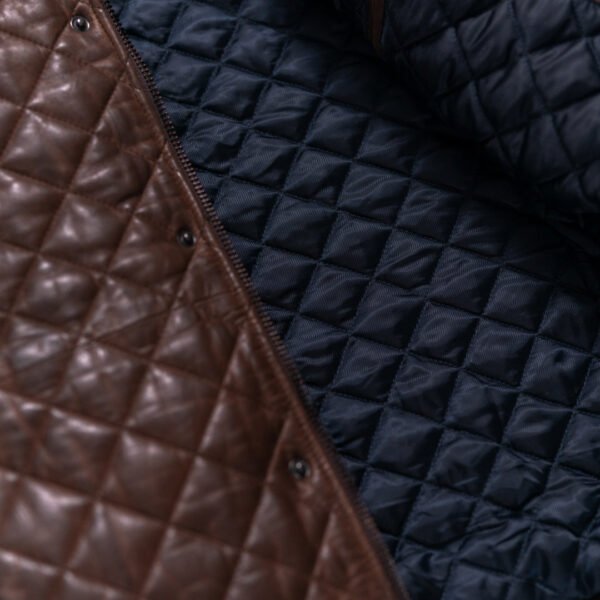 Discover Heritage Style with the VogueHide Highlands Leather Quilted Jacket | Mahogany Brown - Image 13