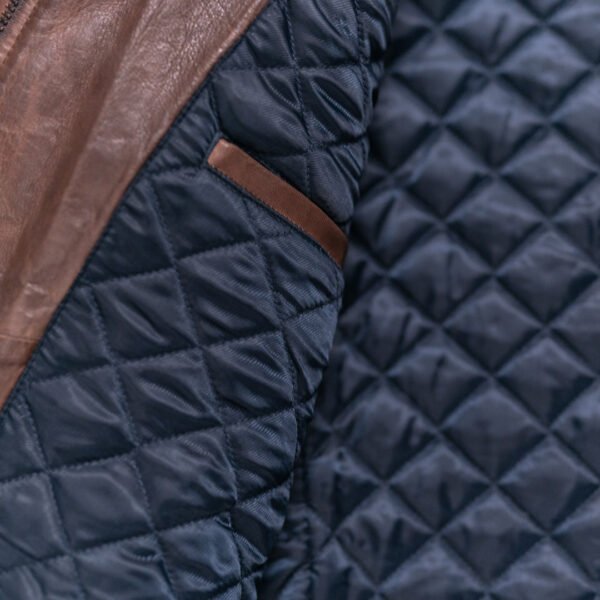 Discover Heritage Style with the VogueHide Highlands Leather Quilted Jacket | Mahogany Brown - Image 14