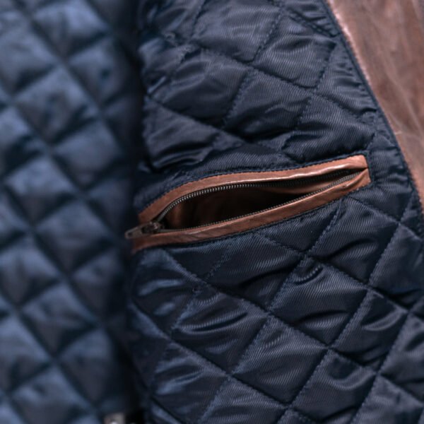 Discover Heritage Style with the VogueHide Highlands Leather Quilted Jacket | Mahogany Brown - Image 15