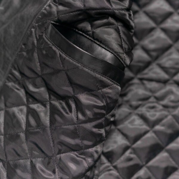 Step into Vintage Sophistication with the VogueHide Highlands Leather Quilted Vest | Black - Image 12
