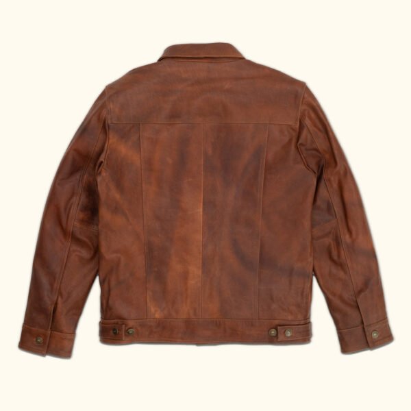 Where Heritage Meets Edge – The VogueHide Driggs Leather Jacket | Cognac Brown - Image 4