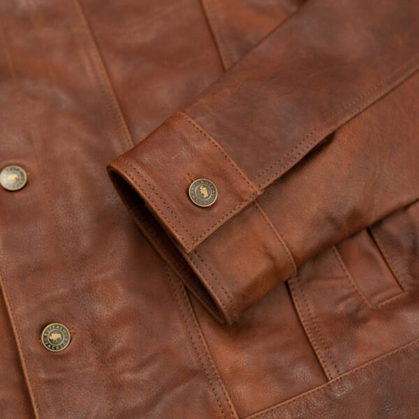 Where Heritage Meets Edge – The VogueHide Driggs Leather Jacket | Cognac Brown - Image 6