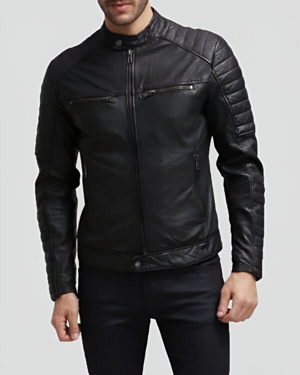 VogueHide Lambskin Leather Jacket – Classic Elegance with Modern Comfort | Black