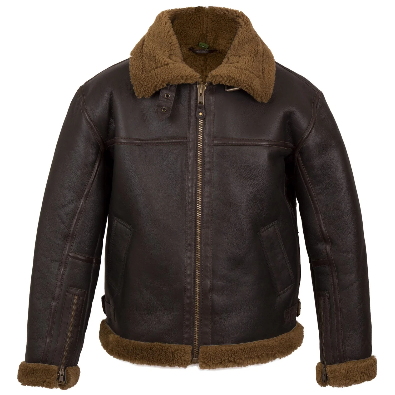 B5: Men's Rust Sheepskin Flying Jacket by VogueHide