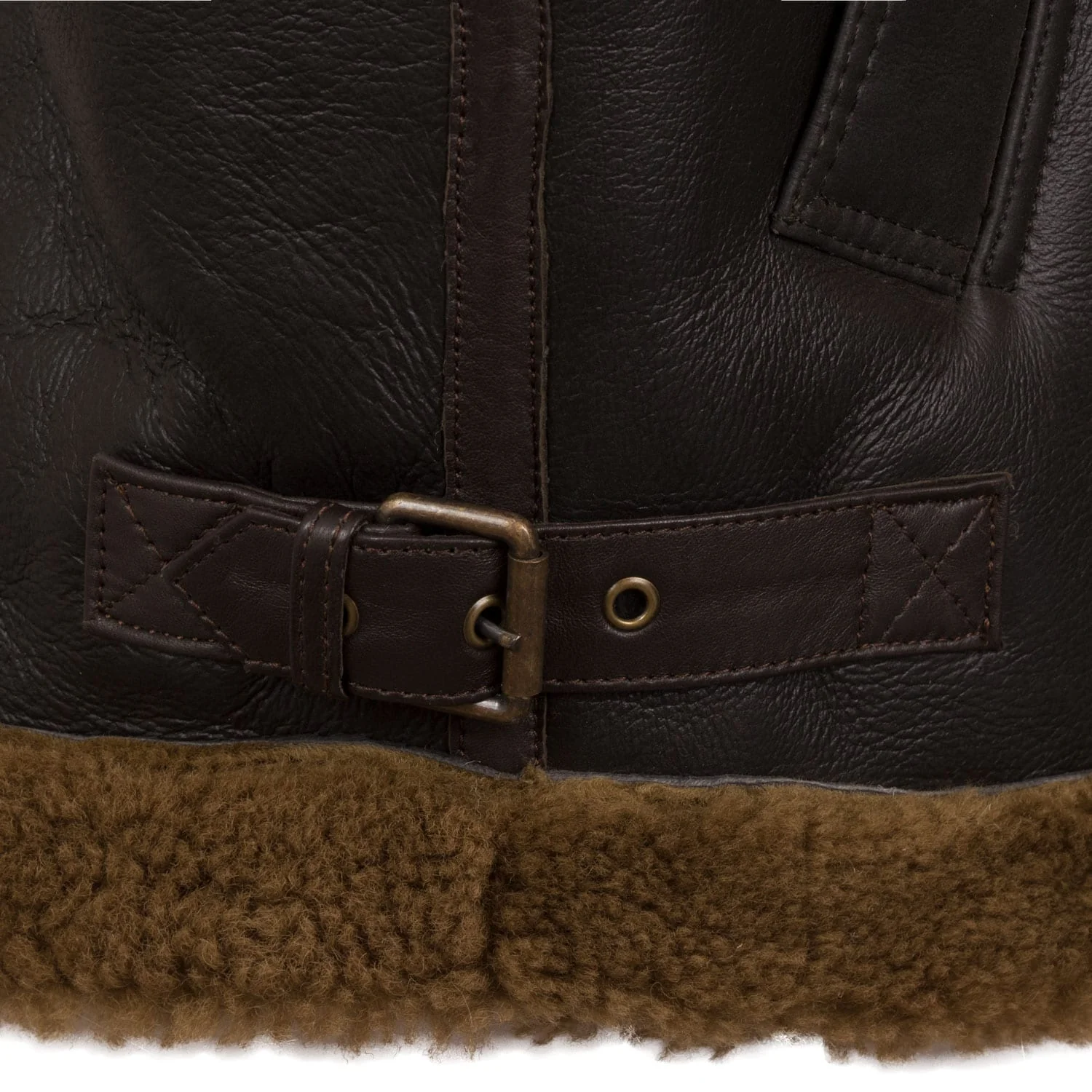 B5: Men's Rust Sheepskin Flying Jacket by VogueHide - Image 4