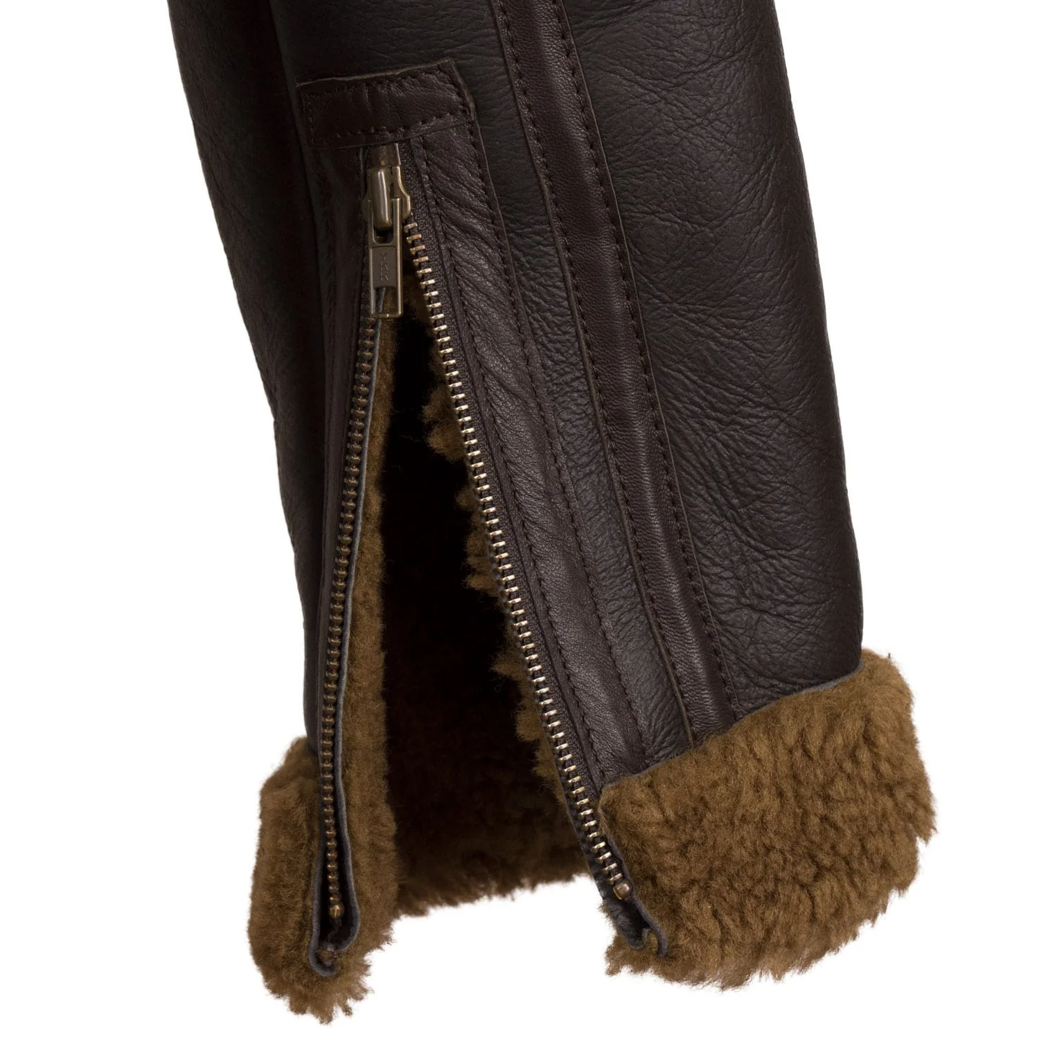 B5: Men's Rust Sheepskin Flying Jacket by VogueHide - Image 6