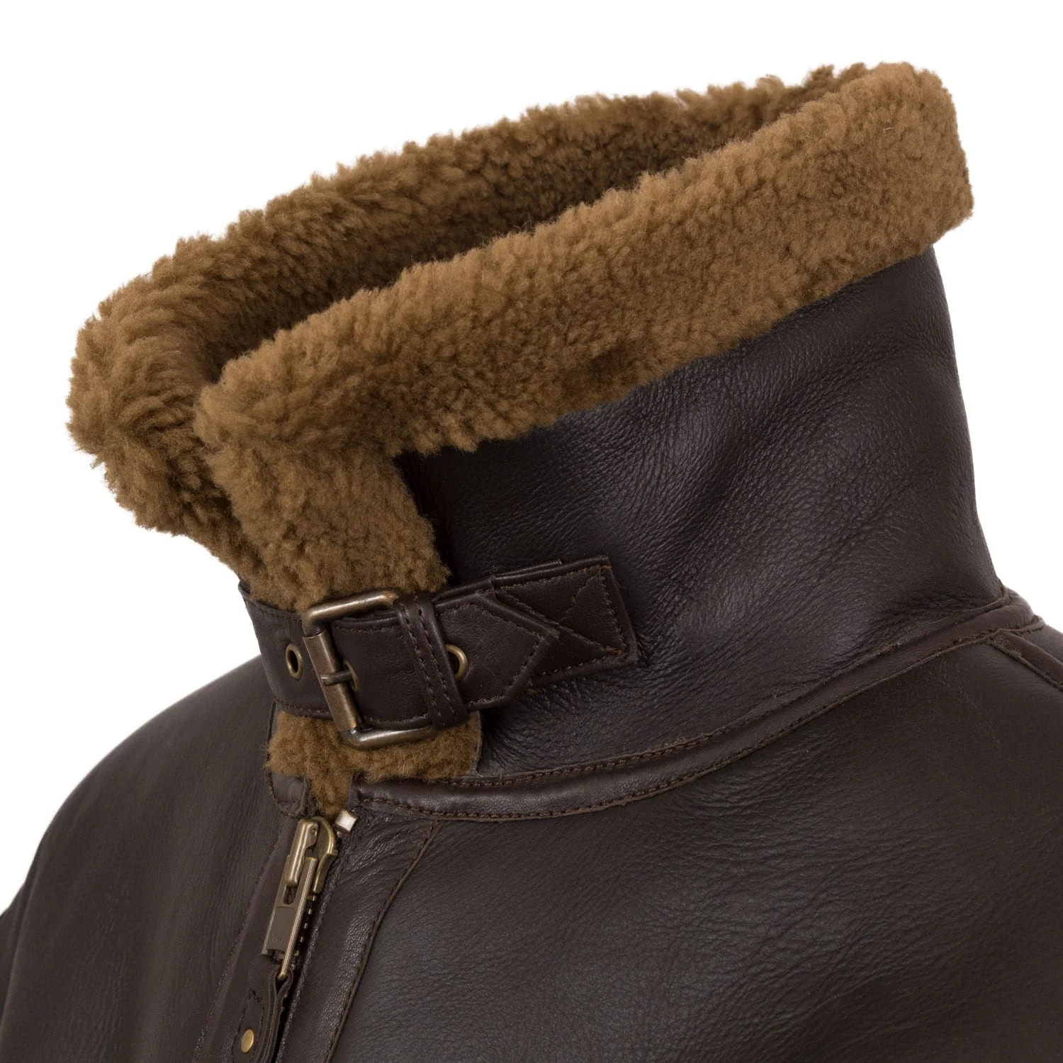 B5: Men's Rust Sheepskin Flying Jacket by VogueHide - Image 3