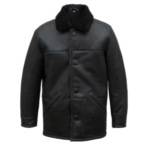Hilton Mens Black Nappalan Sheepskin Coat by VogueHide