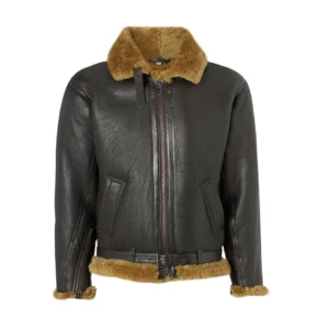 B4: Men's Brown Sheepskin Flying Jacket by VogueHide