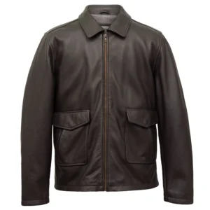 Harry: Men's Brown Leather Jacket by VogueHide