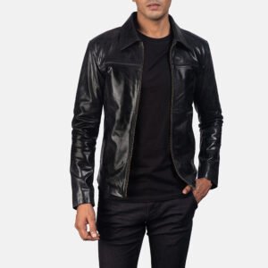 Mystical Black Leather Jacket by VogueHide