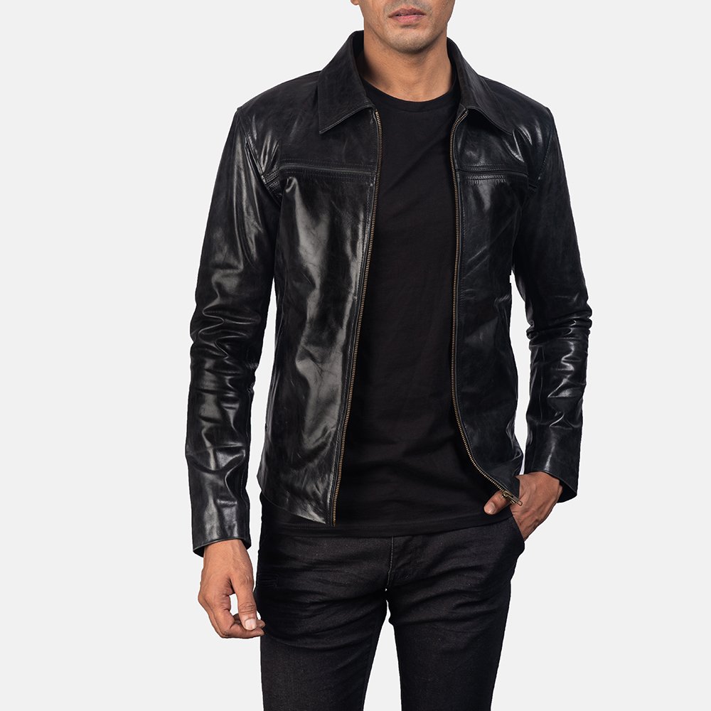 Mystical Black Leather Jacket by VogueHide