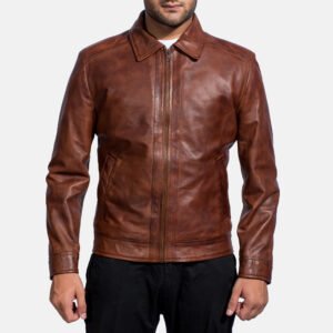 Inferno Brown Leather Jacket by VogueHide
